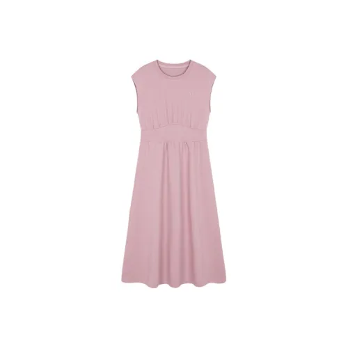 Mo Han Yi Mei Без рукавов Платье Женское Розовое
