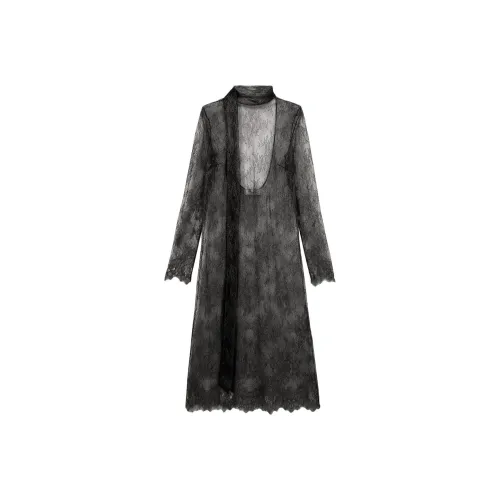 Blumarine Черное Женское Длинное Платье с Рукавами