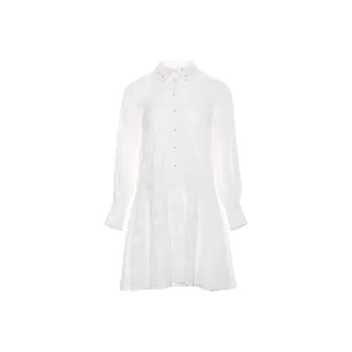 LIANCAN Длинное платье с длинными рукавами женское белое