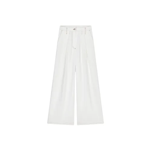 DRIES VAN NOTEN Белые Женские Джинсы