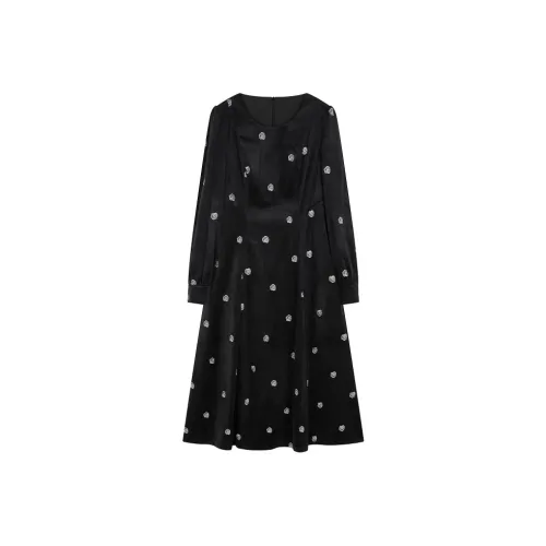 XWI Black Женские Длинные Рукава Платья