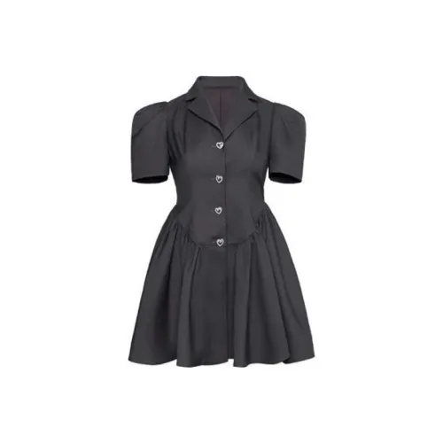 one T Серый Женские Короткие Платья с Рукавами