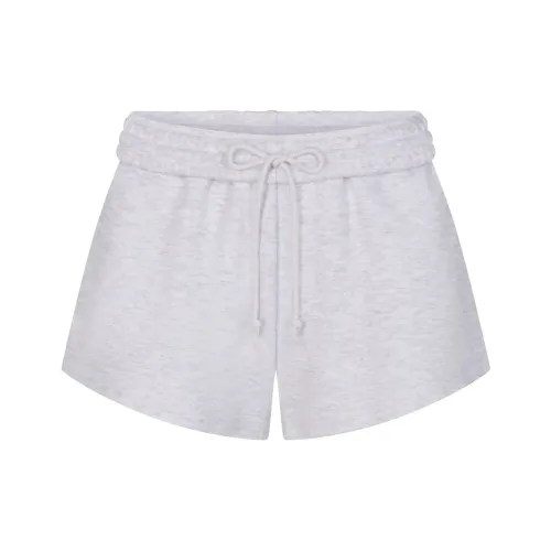 SKIMS Cotton Fleece Short Casual Shorts Women's Light Melange GREY Light Photinia Gray SKIMS Хлопок Флис Короткие Повседневные Шорты Женские Светлый Меланж GREY Светлый Фотиния Серый