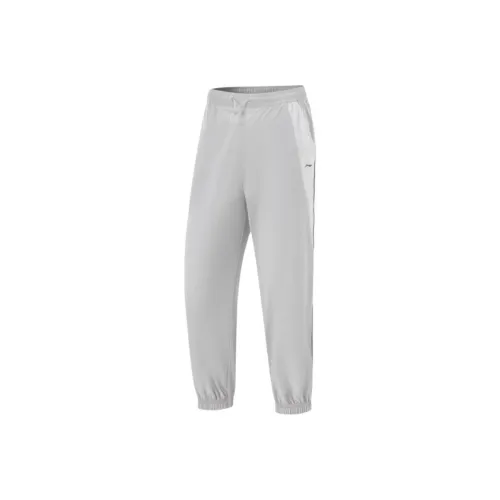 LINING Fitness Series Вязаные Спортивные Штаны Женские Спокойный Серый Айвори Белый