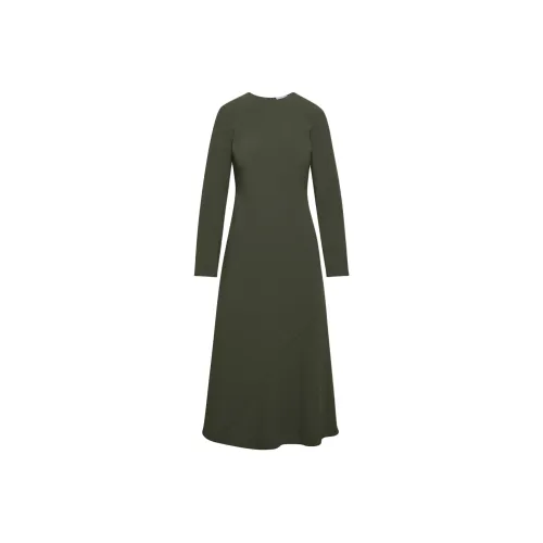 ARITZIA FW24 BABATON Lois Платье Длинное с длинными рукавами Женское Темно-оливковый Темно-оливковый