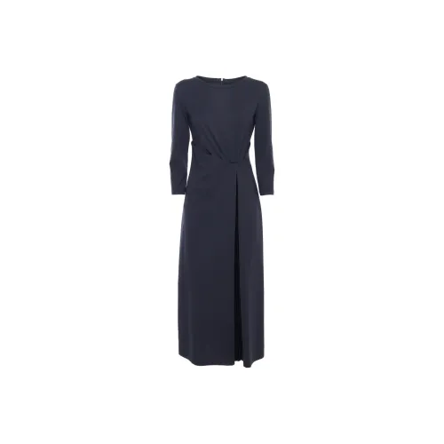 WEEKEND MaxMara Морской синий Женские Длинные Платья с Рукавами