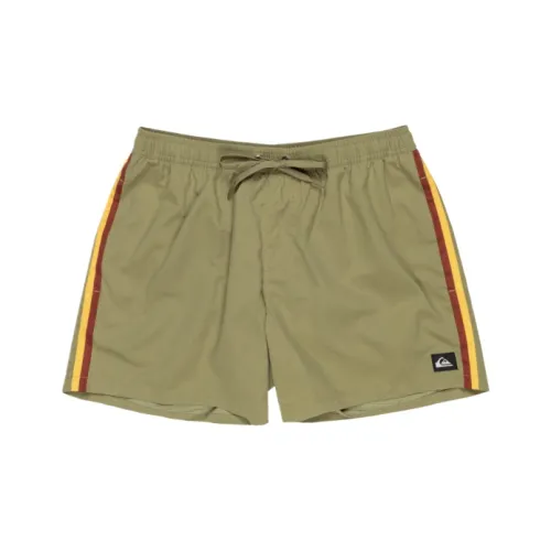 Quiksilver Мужские шорты для плавания коричневого и зеленого цвета