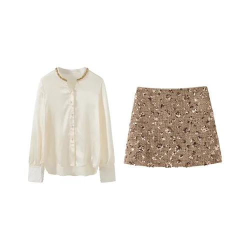 Fish Rabbits Комплекты одежды Юбки Женские Абрикос