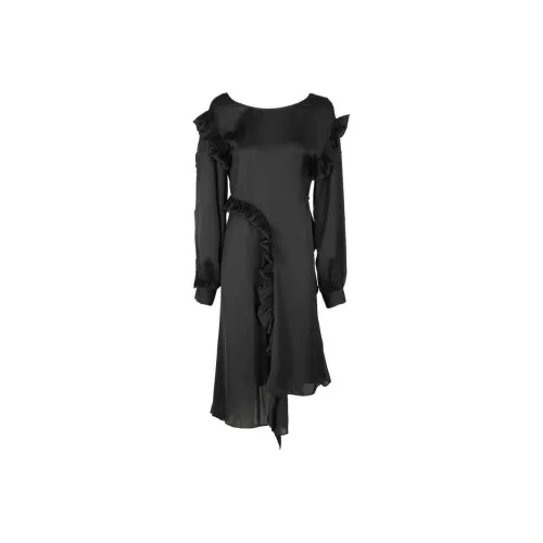 REMAIN BIRGER CHRISTENSE Black Женские Длинные Платья с Рукавами