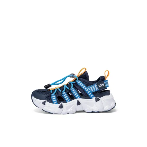 BKG Износостойкие Дышащие Легкие С амортизационной поддержкой Сандалии Глубокий синий Апельсин Детские