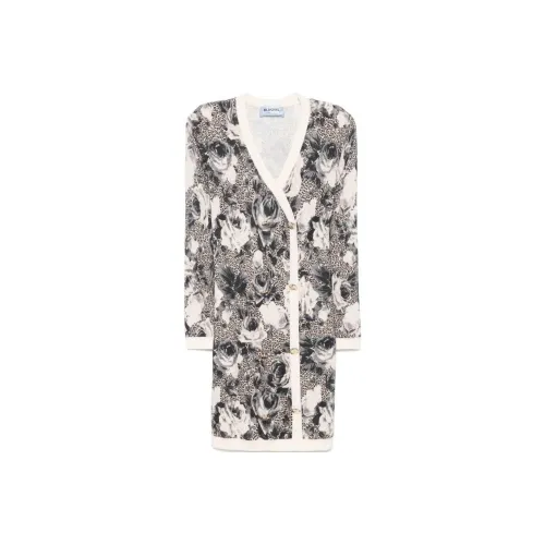 Blugirl Blumarine FW24 Длинное платье с длинными рукавами женское светло-бежевый