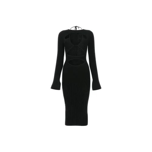 ANDREĀDAMO Длинное платье с длинным рукавом женское черное