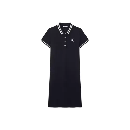 HAZZYS Темно-синий Женские Короткие Платья с Рукавами