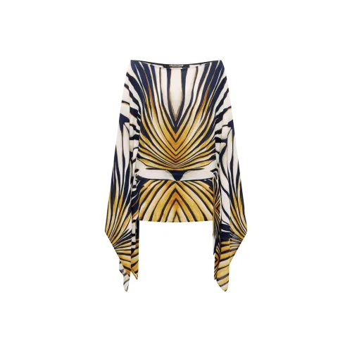 ROBERTO CAVALLI Многоцветные Женские Длинные Платья с Рукавами