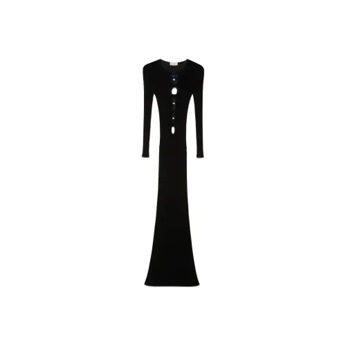 Off White Off White SS23 коллекция модного показа Черный Женские Длинные Платья с рукавами