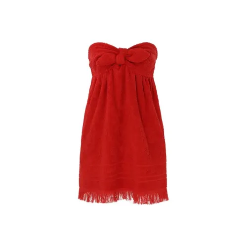 Zimmermann Без рукавов Платье Женское Красное