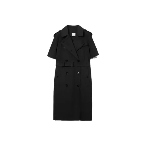 Burberry SS23 Короткий рукав Платье Женское Черное