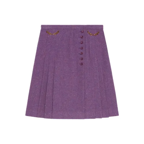GUCCI Повседневные короткие юбки Женские Фиолетовый
