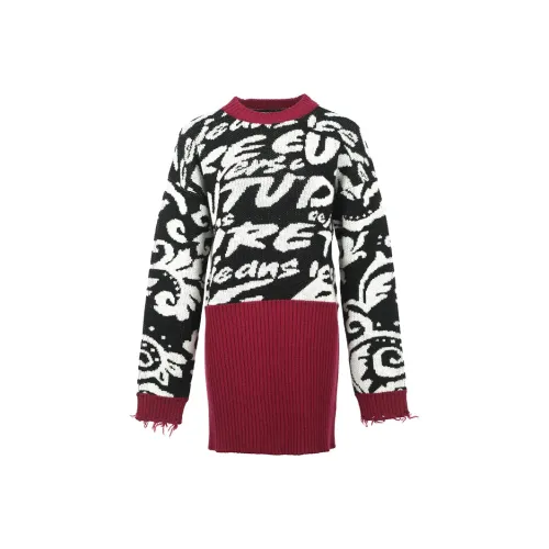 VERSACE JEANS COUTURE FW22 Длинное платье с длинным рукавом женское