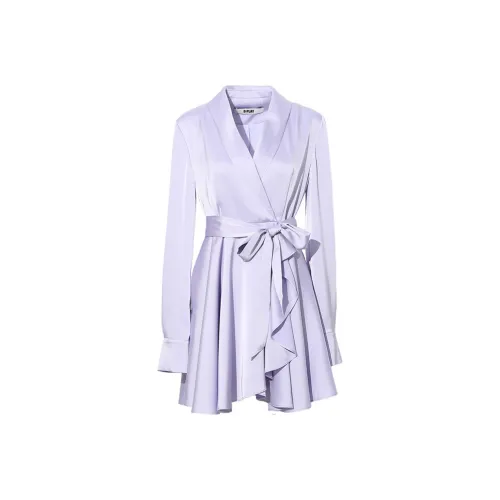 DPLAY Длинное платье с длинными рукавами женское сиреневый