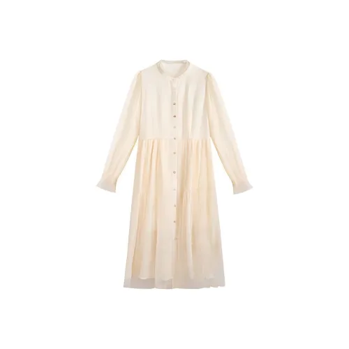 ZIHAN Длинное платье с длинными рукавами женское