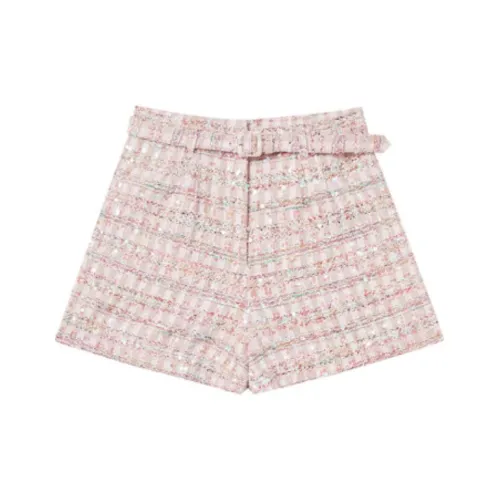 Self Portrait Повседневные шорты Женские Розовые