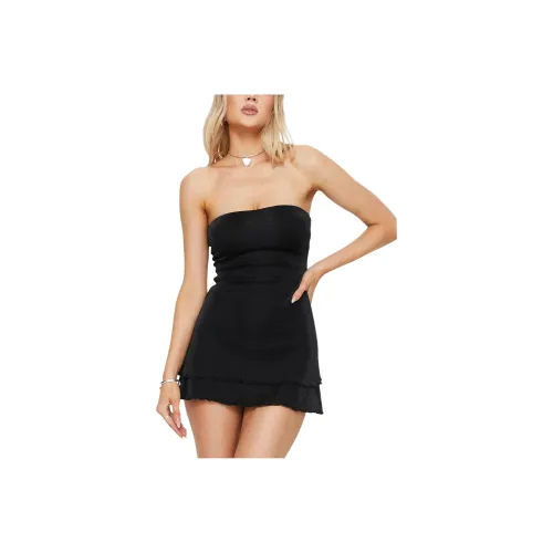 PRINCESS POLLY CARETTE Без бретелей Мини Платье Без рукавов Платье Женское Черное Черное