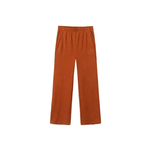 ANTA Вязаные тренировочные брюки женские цвет конфетный кофе