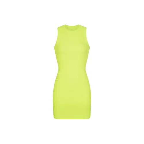 SKIMS Хлопок RIB TANK Платье Без рукавов Платье Женские DAFFODIL Нарцисс