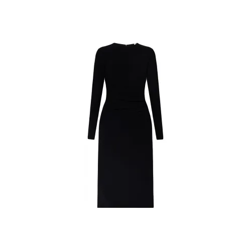 Burberry Длинное платье с длинными рукавами женское черное