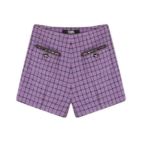 Шорты KARL LAGERFELD Повседневные Женские Фиолетовые