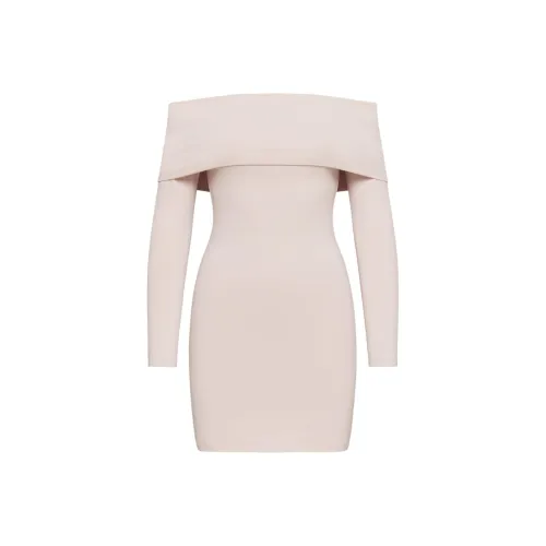 ARITZIA FW24 Тень Castoro Платье Длинное с длинными рукавами Женское Арочное Розовый Бант Розовый