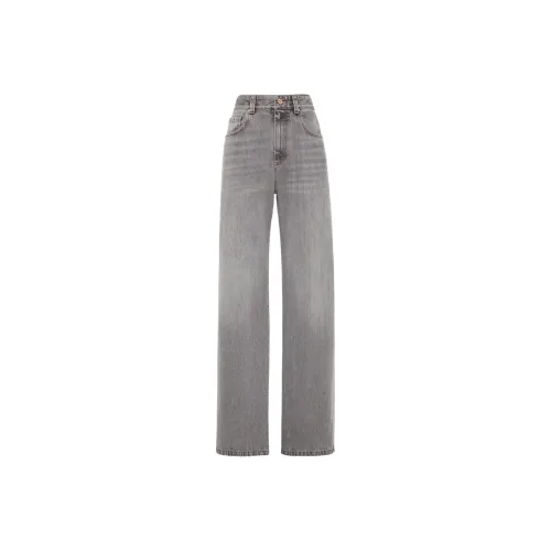 Brunello Cucinelli Средне-серые Женские Джинсы