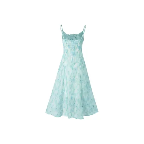 EIDOLON GRAIN Slip Платье Женское Синее