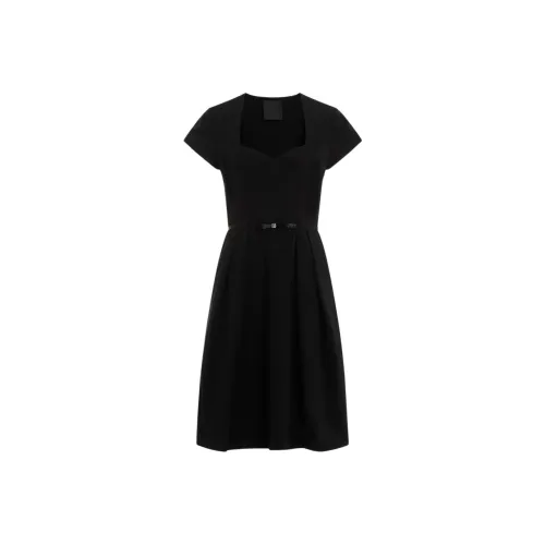 GIVENCHY Короткое платье с короткими рукавами женское черное