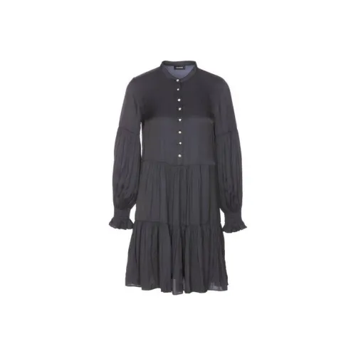 Zadig Voltaire Длинное платье с длинными рукавами женское черное