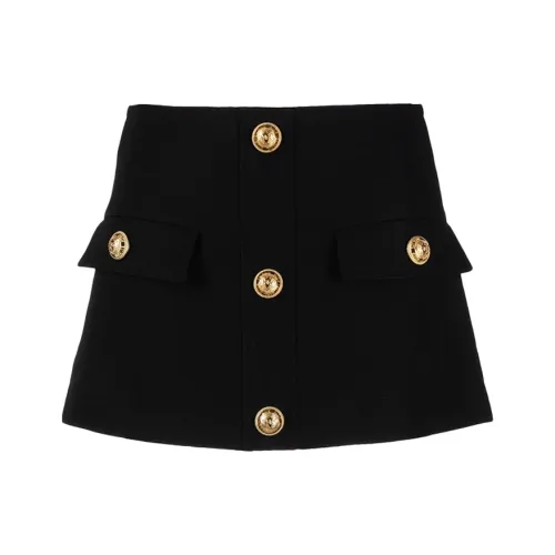 BALMAIN Черные Женские Повседневные Короткие Юбки