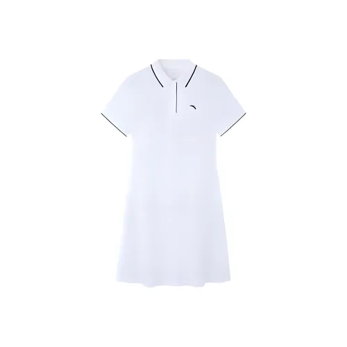 ANTA Variety Тренировки Коллекция Короткий рукав Платье Женское Снежно-белый