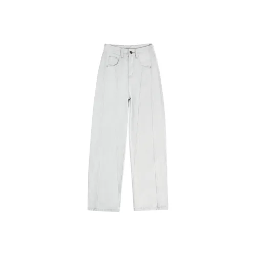 TAOZHIQI Джинсы Женские Grandma Серый