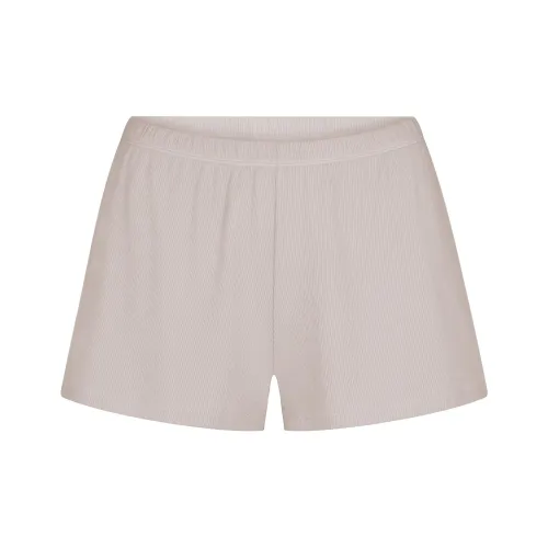 SKIMS Хлопок Ribbed Short Casual Shorts Женские Stone Stone Color