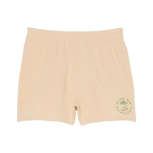 Victoria's Secret Розовый Цвет плюща Флис Relaxed Шорты Цвет холста Beverly Hills Повседневные шорты Женские Цвет холста