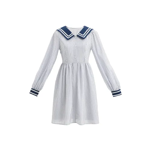 Snbl Blue Dress Женское Длинное Платье с Рукавами