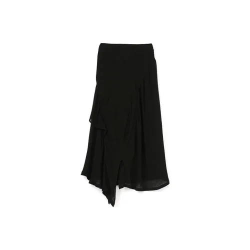 Yohji Yamamoto Черные Женские Повседневные Длинные Юбки