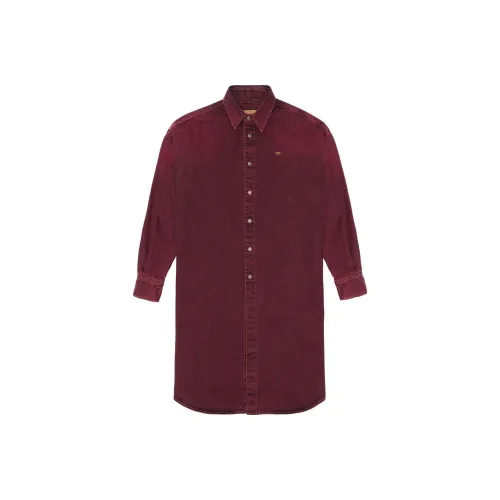 DIESEL Red Женские Длинные Рукава Платья