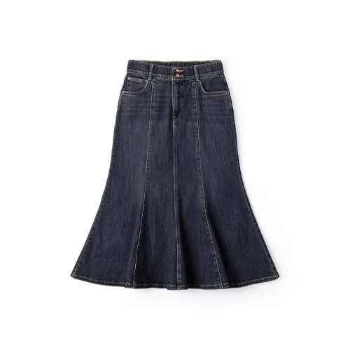 Юбка Lee co-branded модель FW24 Женская Средняя Темно-Синяя