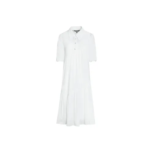 MeetMetro Короткий рукав Платье Женское Белое