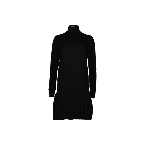 PRADA SS23 Длинное платье с длинным рукавом женское черное