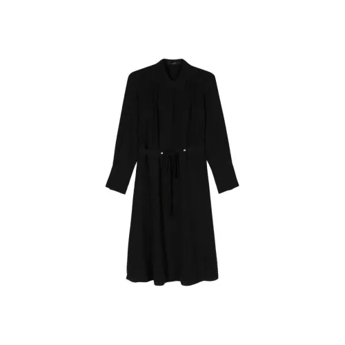 JOSEPH Длинное платье с длинными рукавами женское черное