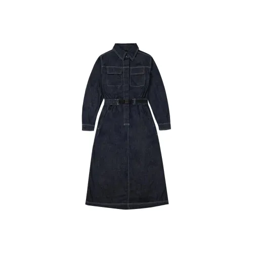 THE NORTH FACE Длинное платье с длинными рукавами женское темно-синий