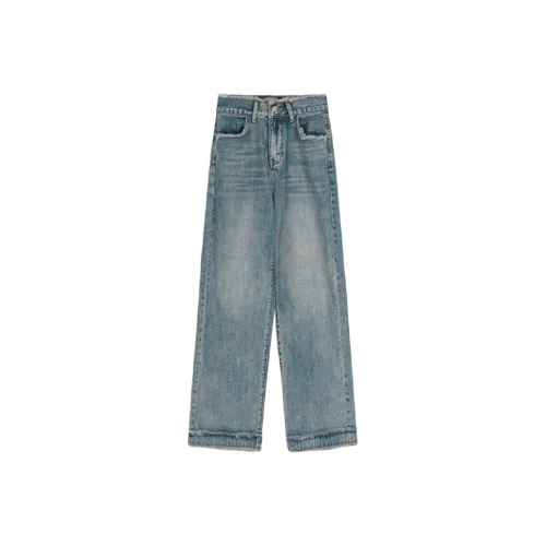 VEGA CHANG SS24 Джинсы Женские Выстиранный Синий